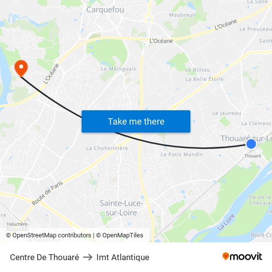 Centre De Thouaré to Imt Atlantique map