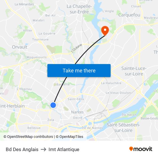 Bd Des Anglais to Imt Atlantique map