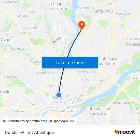 Bonde to Imt Atlantique map