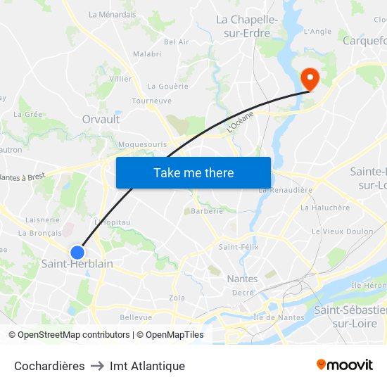 Cochardières to Imt Atlantique map