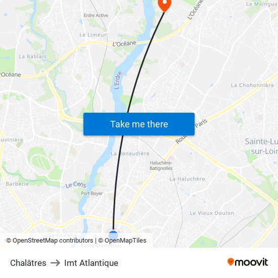 Chalâtres to Imt Atlantique map