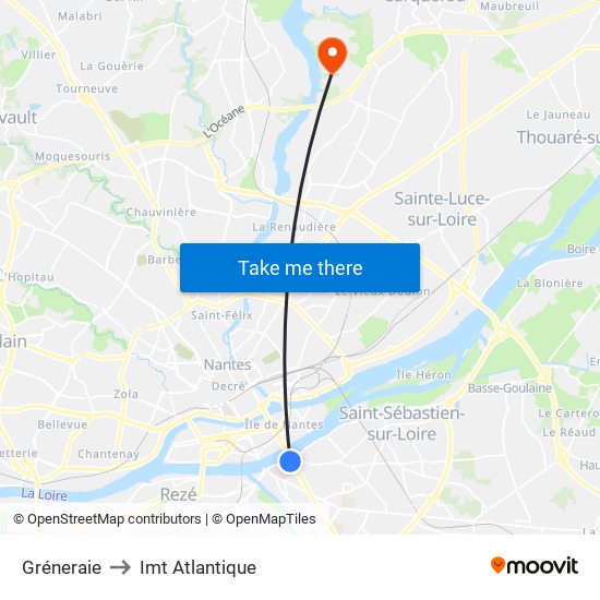Gréneraie to Imt Atlantique map