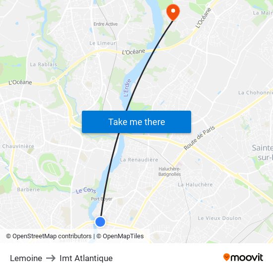 Lemoine to Imt Atlantique map