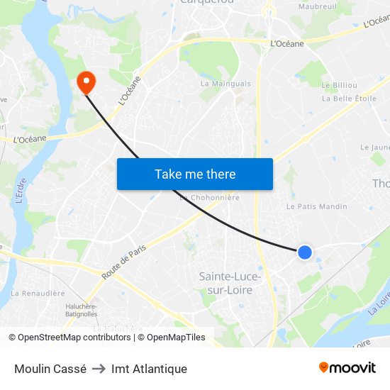 Moulin Cassé to Imt Atlantique map