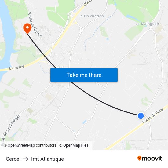 Sercel to Imt Atlantique map