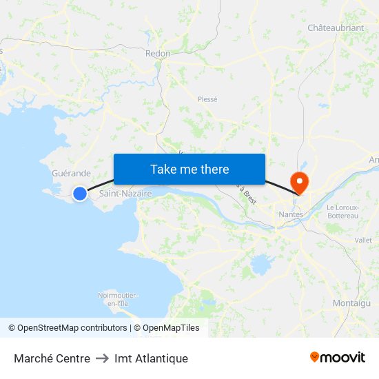 Marché Centre to Imt Atlantique map