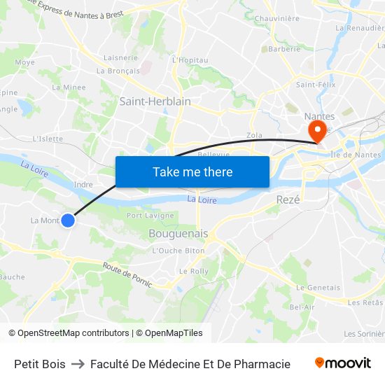 Petit Bois to Faculté De Médecine Et De Pharmacie map