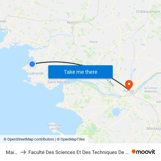 Mairie to Faculté Des Sciences Et Des Techniques De Nantes map