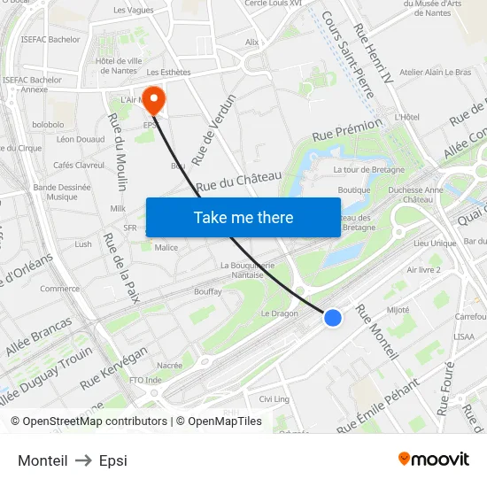 Monteil to Epsi map