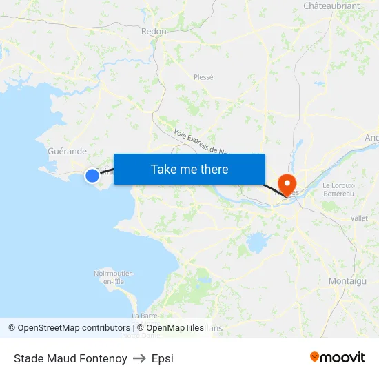 Stade Maud Fontenoy to Epsi map
