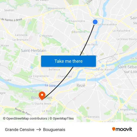 Grande Censive to Bouguenais map