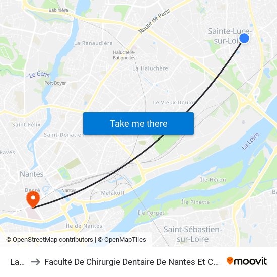 La Grille to Faculté De Chirurgie Dentaire De Nantes Et Centre De Soins Dentaires Du Chu De Nantes map