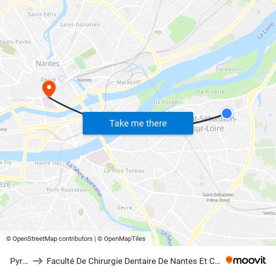 Pyramide to Faculté De Chirurgie Dentaire De Nantes Et Centre De Soins Dentaires Du Chu De Nantes map