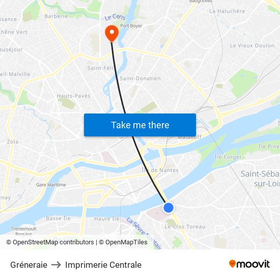 Gréneraie to Imprimerie Centrale map