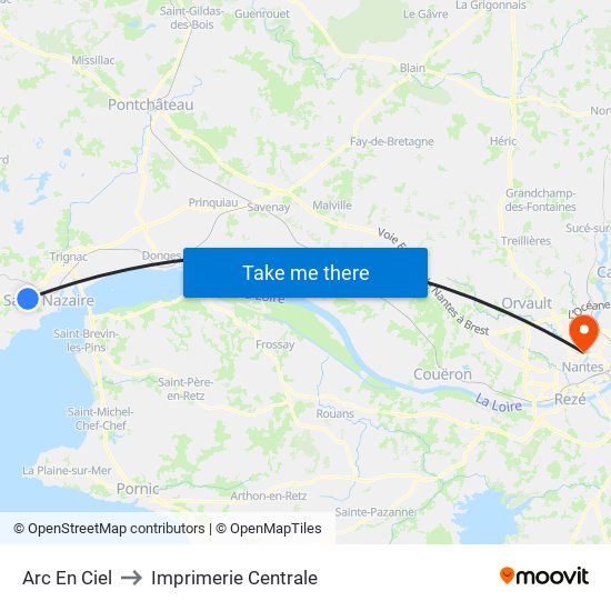 Arc En Ciel to Imprimerie Centrale map