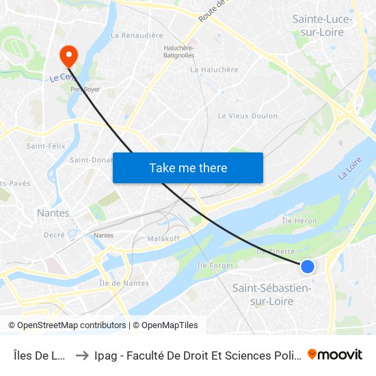 Îles De Loire to Ipag - Faculté De Droit Et Sciences Politiques map