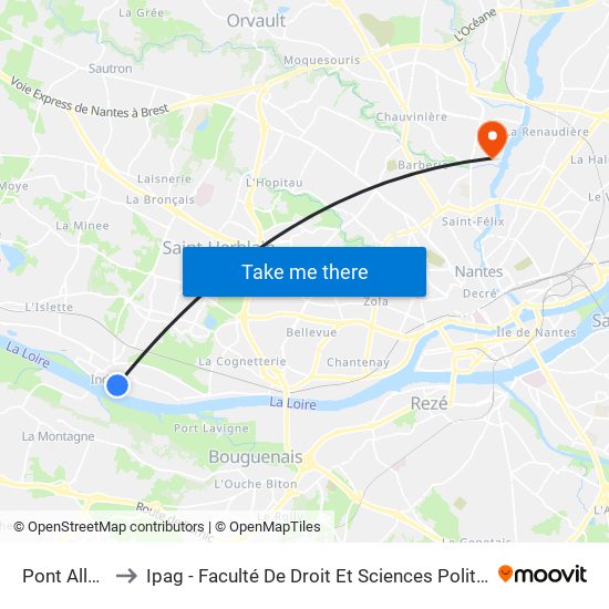 Pont Allard to Ipag - Faculté De Droit Et Sciences Politiques map