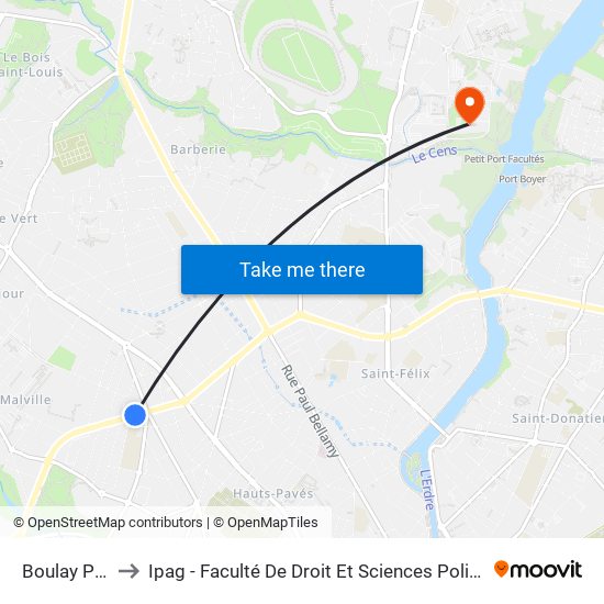 Boulay Paty to Ipag - Faculté De Droit Et Sciences Politiques map