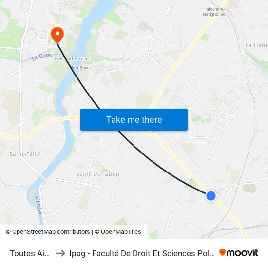 Toutes Aides to Ipag - Faculté De Droit Et Sciences Politiques map