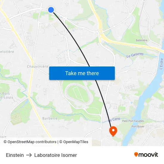 Einstein to Laboratoire Isomer map