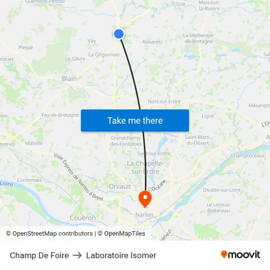 Champ De Foire to Laboratoire Isomer map