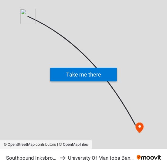 Southbound Inksbrook at Inkster to University Of Manitoba Bannatyne Campus map