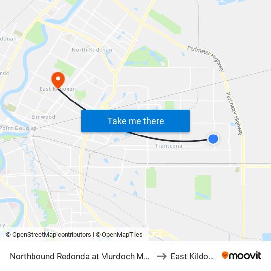 Northbound Redonda at Murdoch Mackay to East Kildonan map