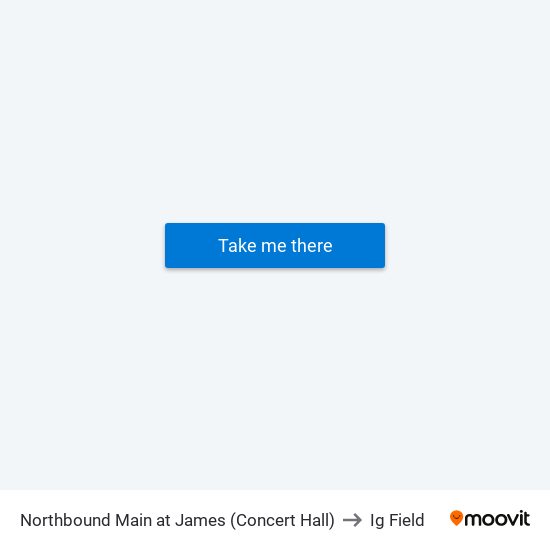 Northbound Main at James (Concert Hall) to Ig Field map