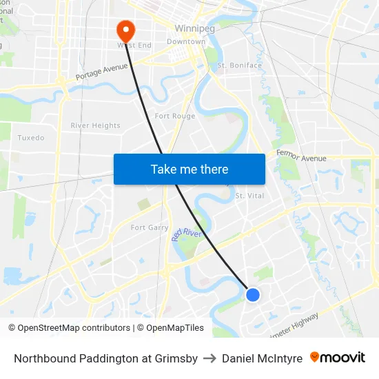 Northbound Paddington at Grimsby to Daniel McIntyre map