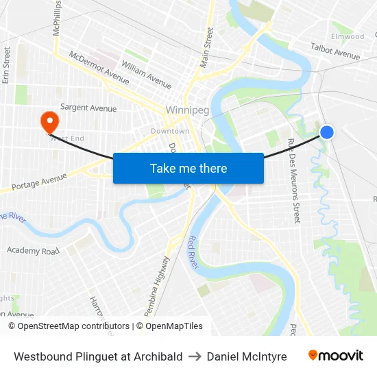 Westbound Plinguet at Archibald to Daniel McIntyre map