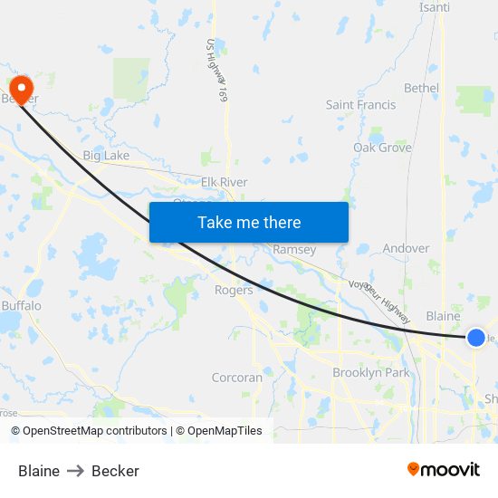 Blaine to Becker map