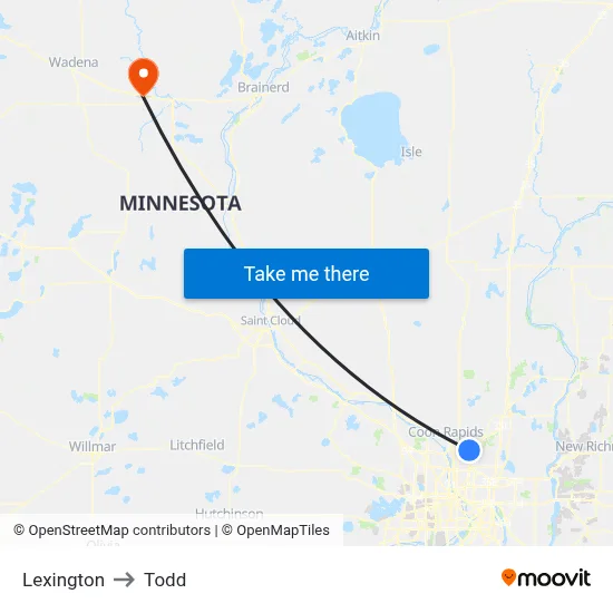 Lexington to Todd map