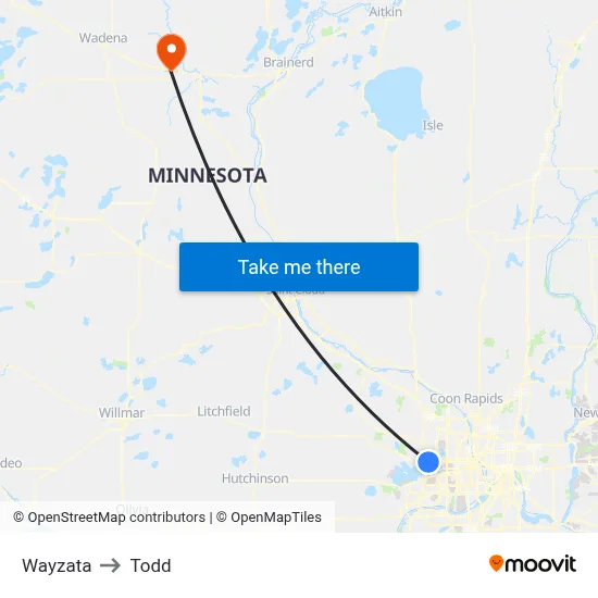 Wayzata to Todd map