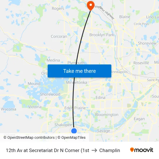 12th Av at Secretariat Dr N Corner (1st to Champlin map