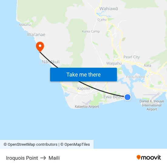 Iroquois Point to Maili map