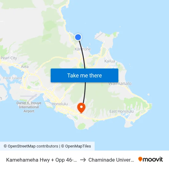Kamehameha Hwy + Opp 46-620 to Chaminade University map
