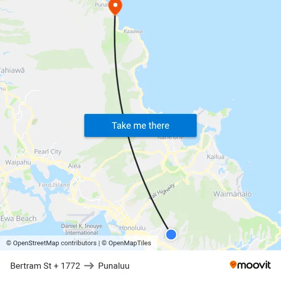 Bertram St + 1772 to Punaluu map