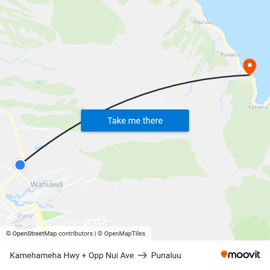 Kamehameha Hwy + Opp Nui Ave to Punaluu map