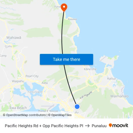 Pacific Heights Rd + Opp Pacific Heights Pl to Punaluu map