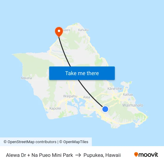 Alewa Dr + Na Pueo Mini Park to Pupukea, Hawaii map