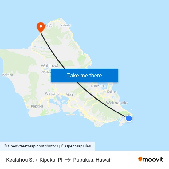 Kealahou St + Kipukai Pl to Pupukea, Hawaii map