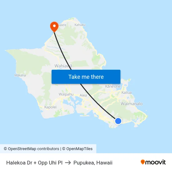 Halekoa Dr + Opp Uhi Pl to Pupukea, Hawaii map