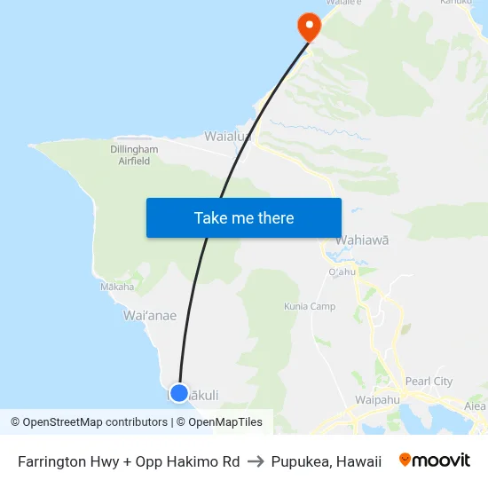 Farrington Hwy + Opp Hakimo Rd to Pupukea, Hawaii map