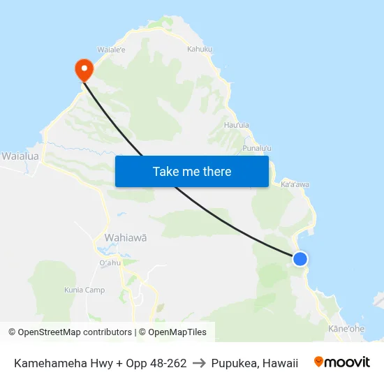 Kamehameha Hwy + Opp 48-262 to Pupukea, Hawaii map