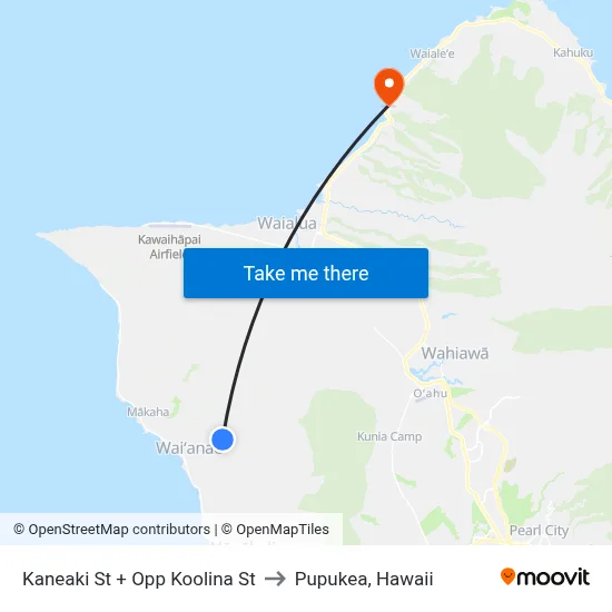 Kaneaki St + Opp Koolina St to Pupukea, Hawaii map