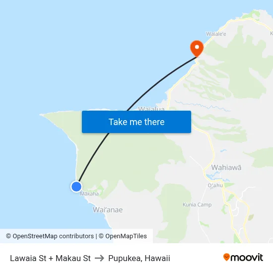 Lawaia St + Makau St to Pupukea, Hawaii map