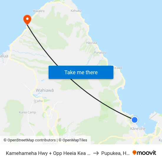 Kamehameha Hwy + Opp Heeia Kea Boat Harbor to Pupukea, Hawaii map