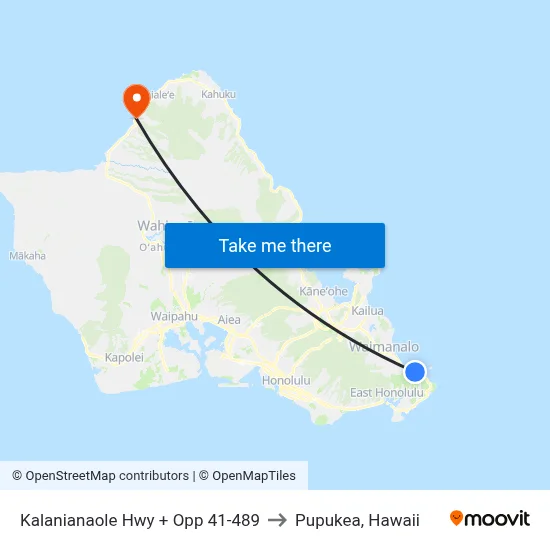 Kalanianaole Hwy + Opp 41-489 to Pupukea, Hawaii map