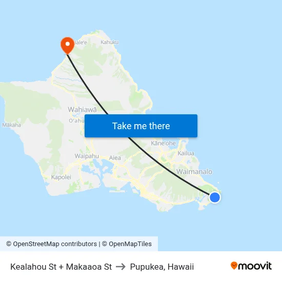 Kealahou St + Makaaoa St to Pupukea, Hawaii map