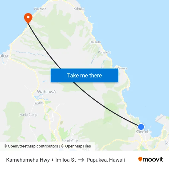 Kamehameha Hwy + Imiloa St to Pupukea, Hawaii map